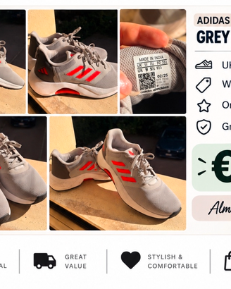 Adidas Grey Sports shoes