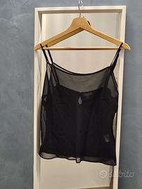 tap nero trasparente bretelline Darjeeling L