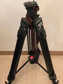 TREPPIEDE VIDEO PROFESSIONALE CON TESTA FLUIDA (ES