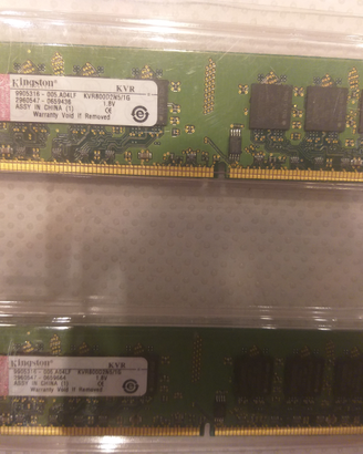 Memoria RAM Kingston KVR800D2N5/1G nuova