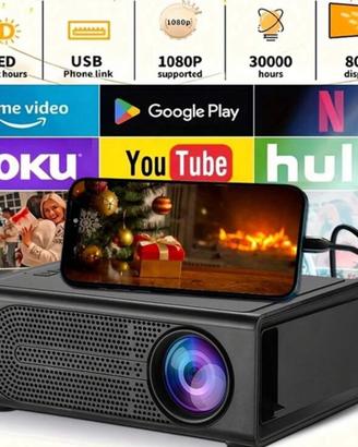 Proiettore portatile, 1080p, alimentato con USB