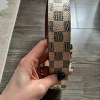 Cintura a quadri beige