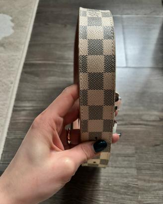 Cintura a quadri beige