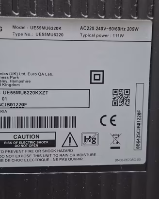 Samsung Tv 55" curvo UE55MU6220