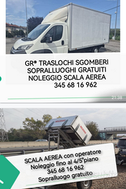 Traslochi sgomberi noleggio scala