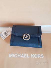 Michael Kors * Portafoglio donna LEIDA * Pelle blu