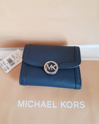 Michael Kors * Portafoglio donna LEIDA * Pelle blu