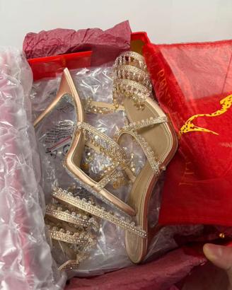 Sandali con strass fatti a mano RENE CAOVILLA, t40
