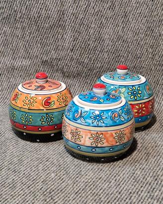 Tris di Vasetti in Ceramica Gall & Zick