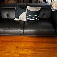 Divano in pelle poltrone sofa blu scuro