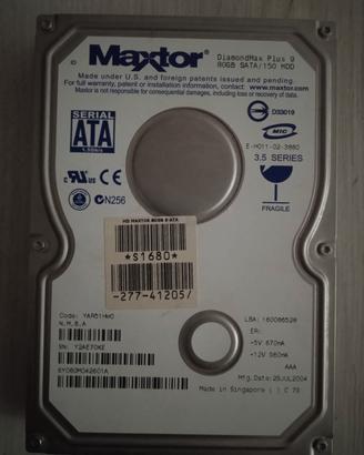 Hard disk interno 3,5" Maxtor 80 gb S-ATA