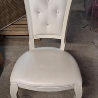 set 4 sedie legno bianco