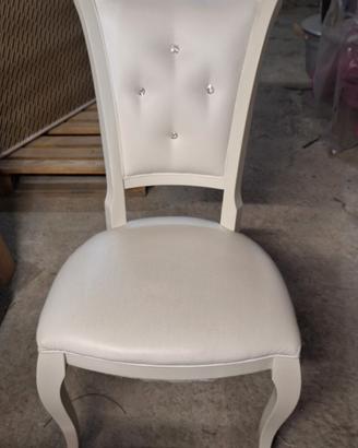 set 4 sedie legno bianco