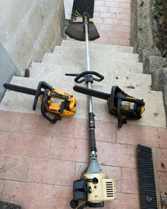 2 Motoseghe per potatura e 1 decespugliatore