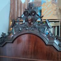 Letto matrimoniale primi ’900 in noce massello