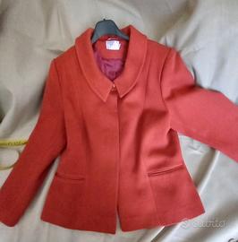 Cappotto corto sartoriale rosso mattone  vintage