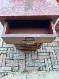 Mobiletto piano in marmo vintage