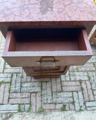 Mobiletto piano in marmo vintage