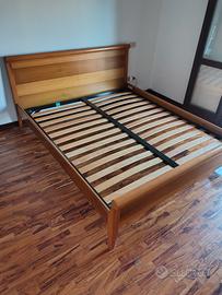 letto matrimoniale in legno + rete materasso 