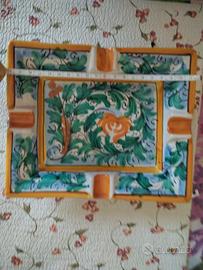 Portacenere di Caltagirone dipinto a mano