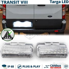 Placchette Luci TARGA LED per FORD Transit 8 6500K