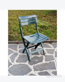 quattro sedie Verdi da giardino apribili