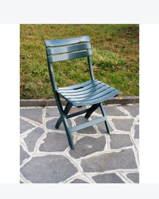 quattro sedie Verdi da giardino apribili