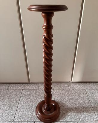 Colonna portavaso in legno massello