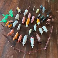 Animali misti N 37 Recinti N 6 Piante N 3. Vintage