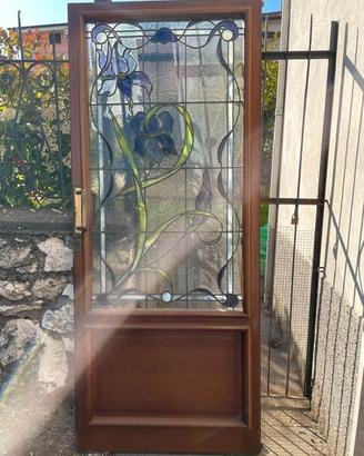 Porta e portalampada in stile liberty