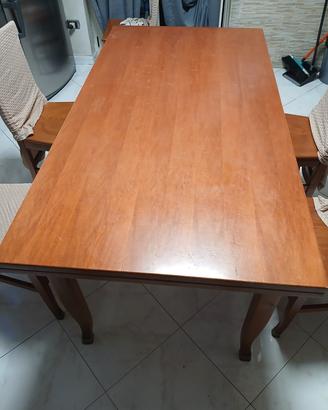 tavolo legnio massello .estraibile 