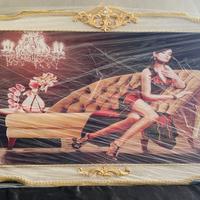 Quadro Oro o argento Modella / Ponte di Brooklyn