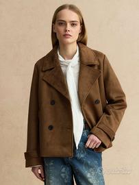 Giacca Donna tessuto effetto camoscio