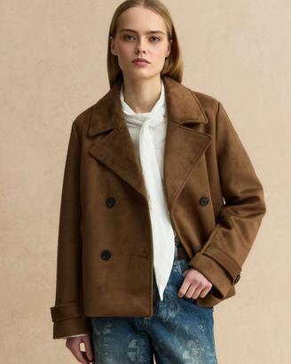 Giacca Donna tessuto effetto camoscio