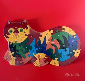 Puzzle educativo in legno - Alfabeto A-Z