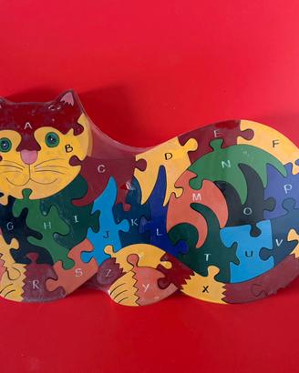 Puzzle educativo in legno - Alfabeto A-Z