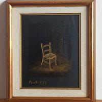 Dipinto Olio Paolo Polli  - Ricamatrice