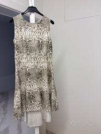 Vestito corto pitonato