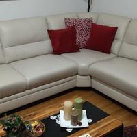 Divano in pelle componibile ad angolo