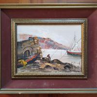 Aldo Pironti - Marina con pescatore 