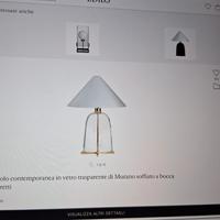 lampada da tavolo in vetro di Murano