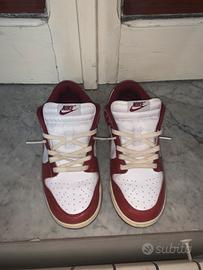 nike dunk low rosso scuro