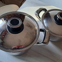 2 pentole ad uso gas ed induzione 