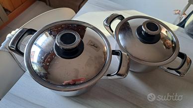 2 pentole ad uso gas ed induzione 