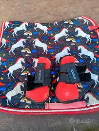 set pony sottosella e stinchiere 