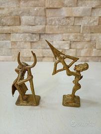 due figure africane in bronzo da collezione