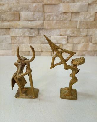due figure africane in bronzo da collezione