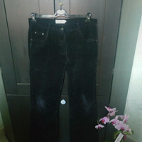 Pantalone nero in velluto da donna