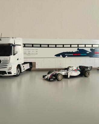 Mercedes Actros Williams Martini + FW36 Bottas #77