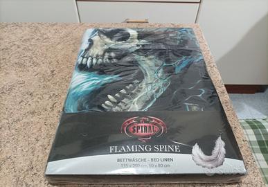 Copripiumino e copricuscino Spiral Flaming Spine